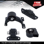 Set of 4 Engine Motor & Trans Mounts for Chrysler 200 (2011–2014)