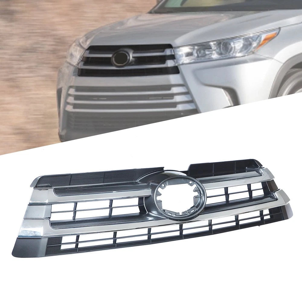 Upper Grille Front Bumper for Toyota Highlander (2017–2019) Chrome