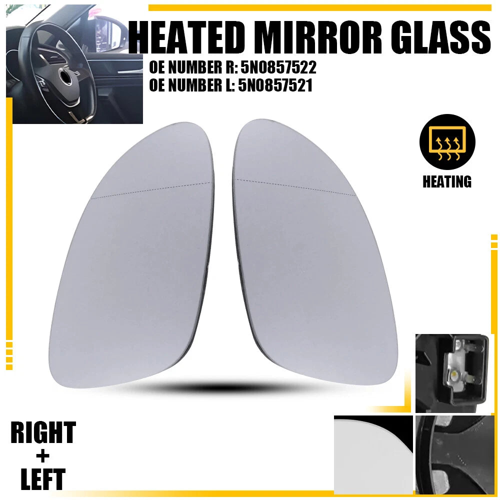 Heated Blind Spot Mirror Glass for Volkswagen Tiguan (2009–2017)