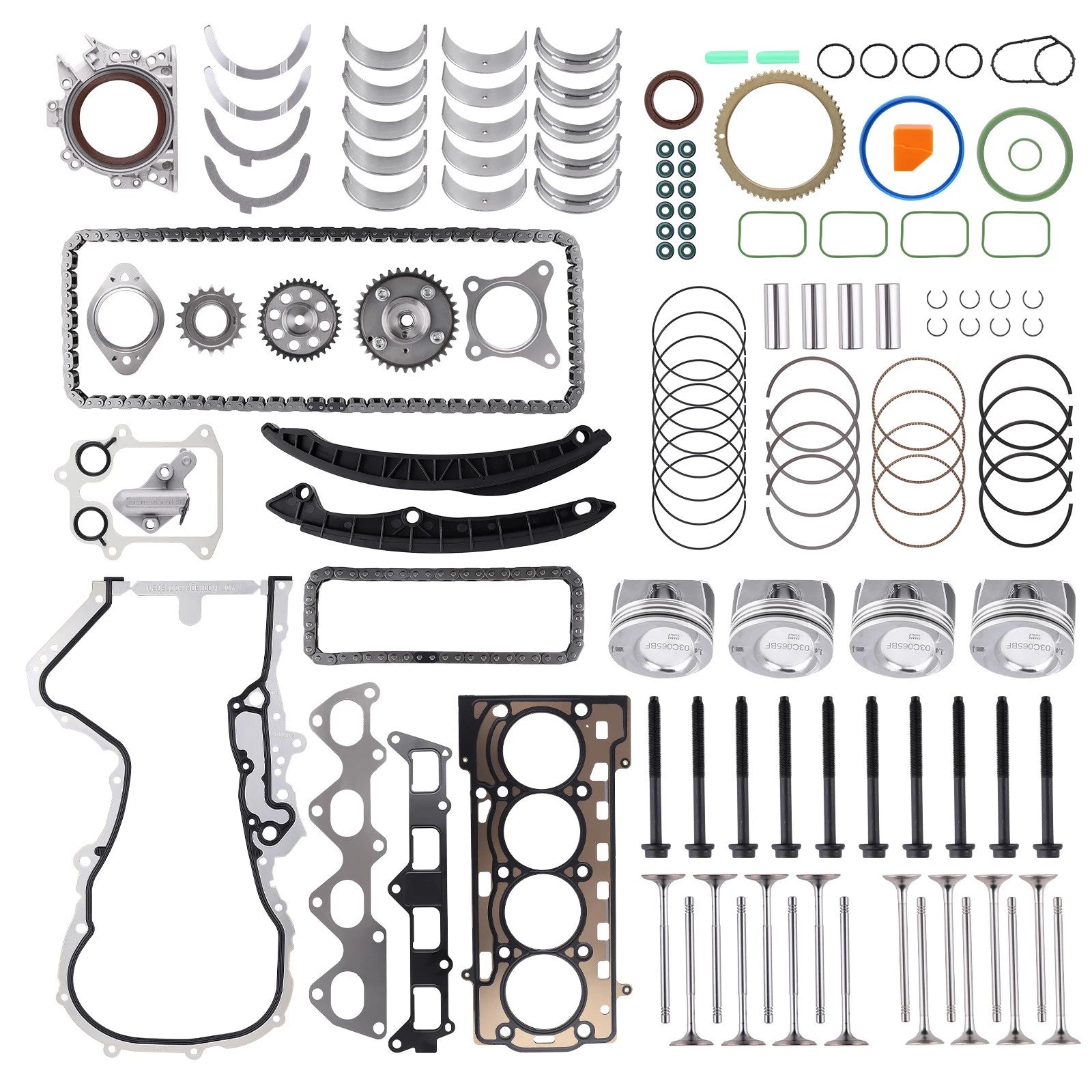 Engine Pistons Overhaul Rebuild Kit for VW Audi 1.4 TSI (AVD, CNWA, CTHD, CTKA)
