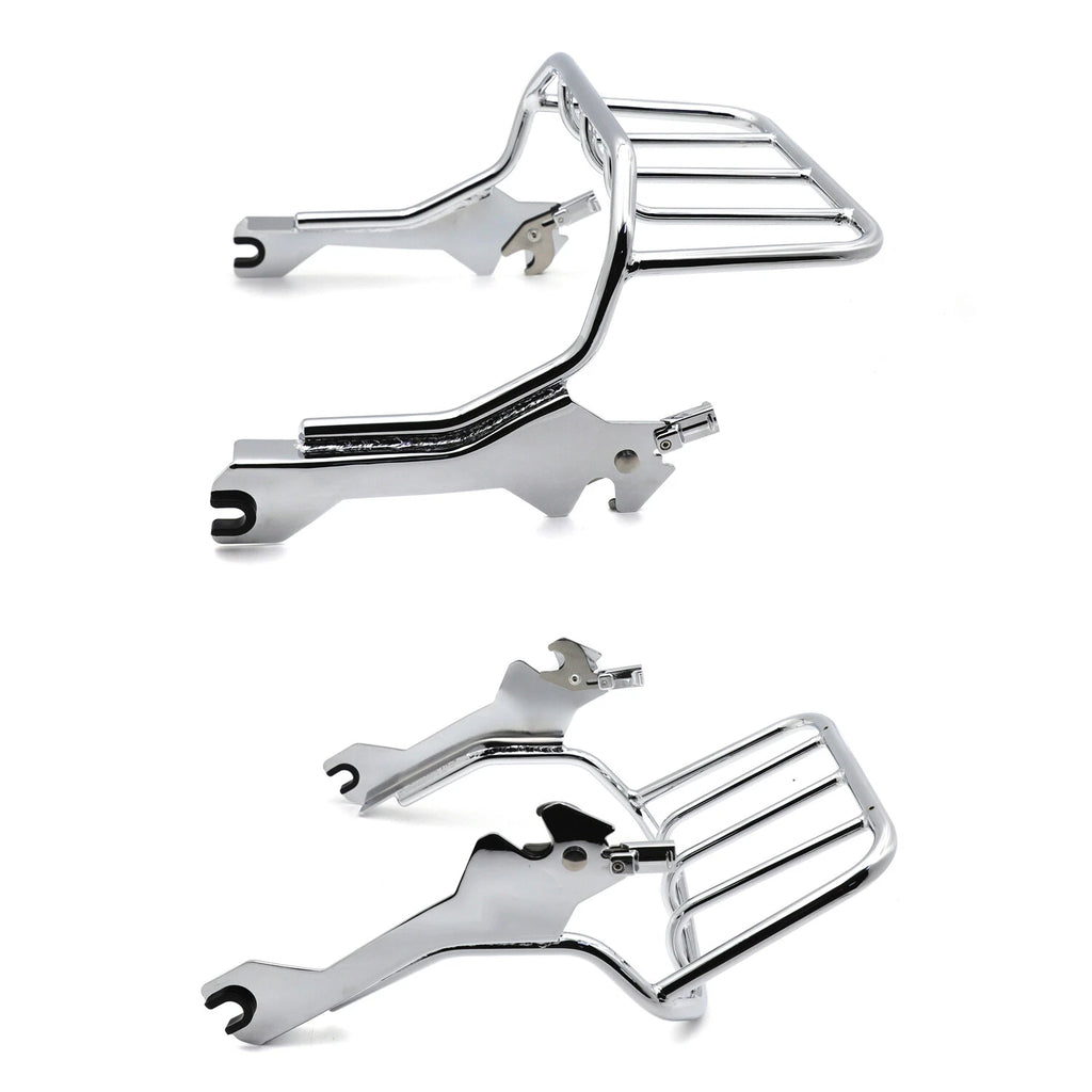 Chromed Holdfast 2-Up Luggage Carrier Rack for Harley FLFB FLFBS FXBR RXBRS (2018–2023)
