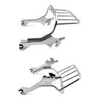Chromed Holdfast 2-Up Luggage Carrier Rack for Harley FLFB FLFBS FXBR RXBRS (2018–2023)