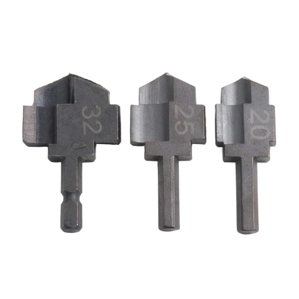 Set of 3 Stepped Drill Bits for PPR Water Pipes - Hexagon Shank