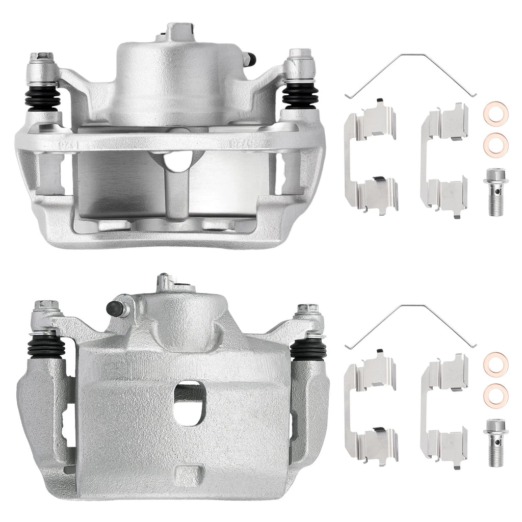 2X Front Brake Calipers w/Bracket for Honda CR-V (2002–2004) & Element (2003–2011) 2.4L