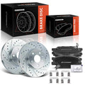 Front Drilled Brake Rotors & Ceramic Brake Pads for Chevy Cruze Volt (2011–2019)