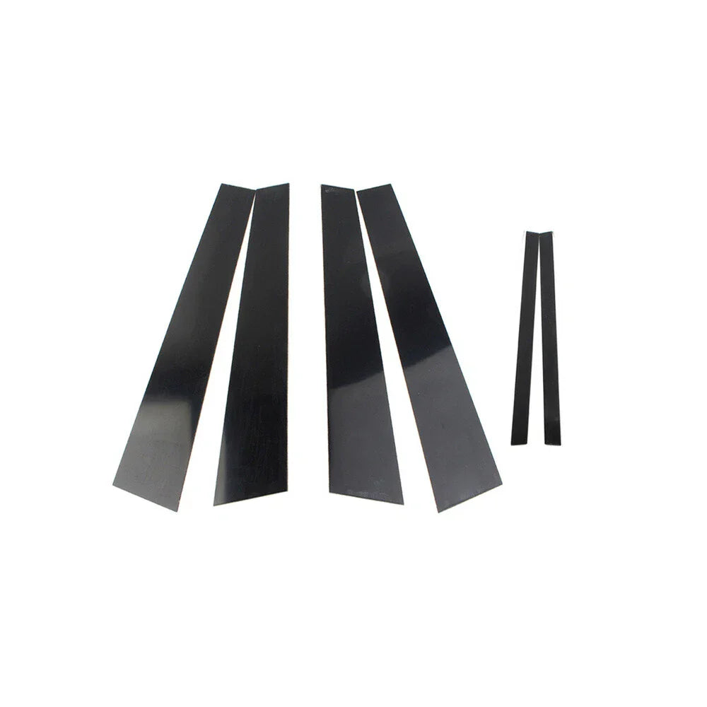 6 x Door Cover Trim Kit Black Pillar Posts for Acura TL (2004-2008)