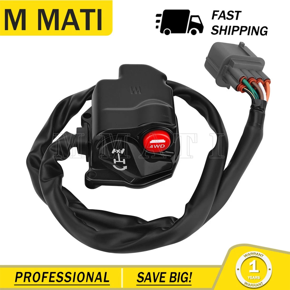 Differential Lock 4x4 Switch Throttle 35400-HR6-A61 for Honda TRX500 TRX520 (2005–2021)