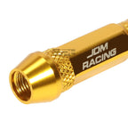 Set of 4 60mm Gold Universal Tire Rim Air Valve Dust Cover Spike Caps