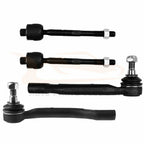 Set of 4 Front Inner Outer Tie Rod End Links for Acura MDX Honda Pilot (2001–2005)