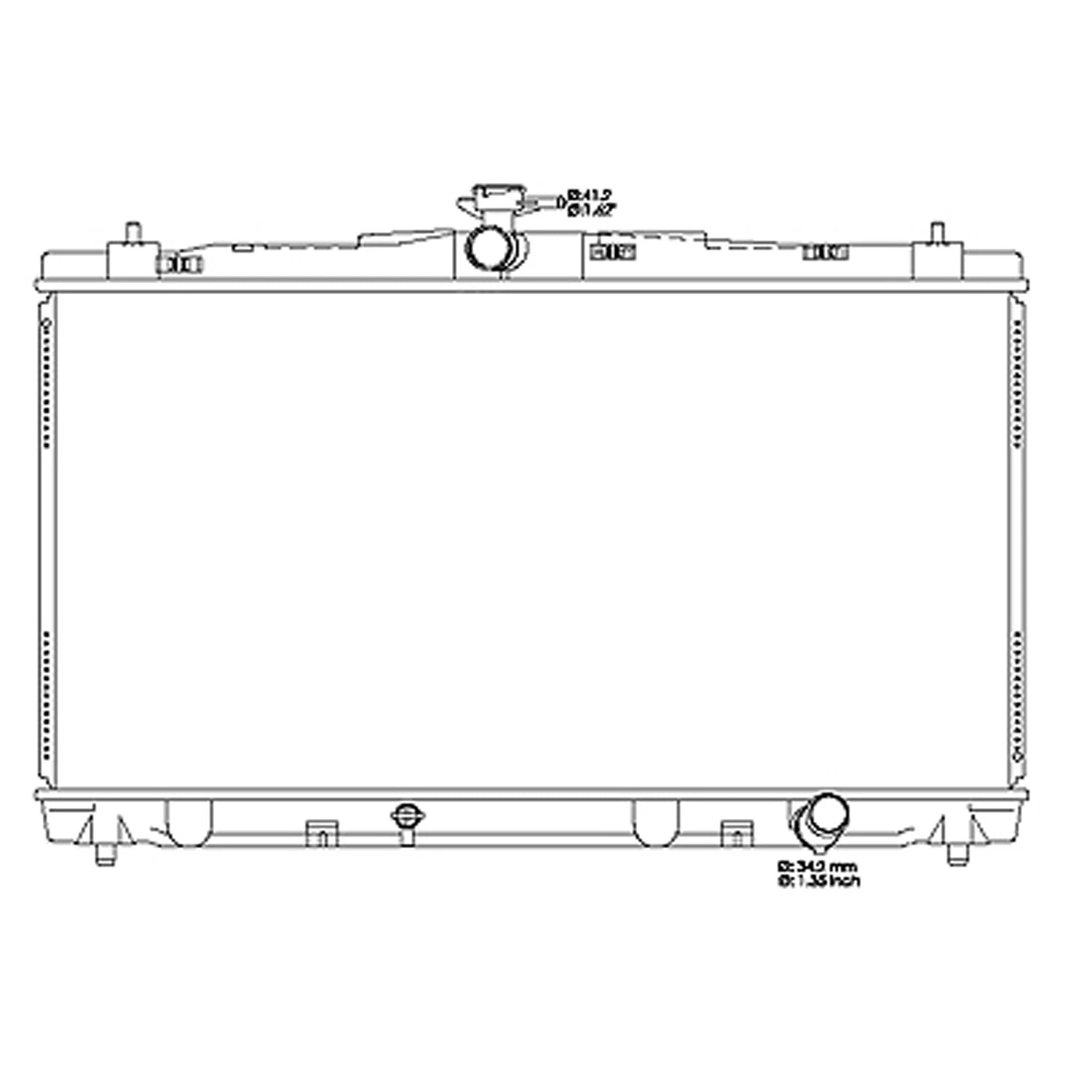 Replacement Plastic/Aluminum Radiator For 2012-2017 Toyota Camry