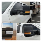 2X LED Smoked Lens Dynamic Side Mirror Lights for Chevy Silverado Sierra (2014–2019)