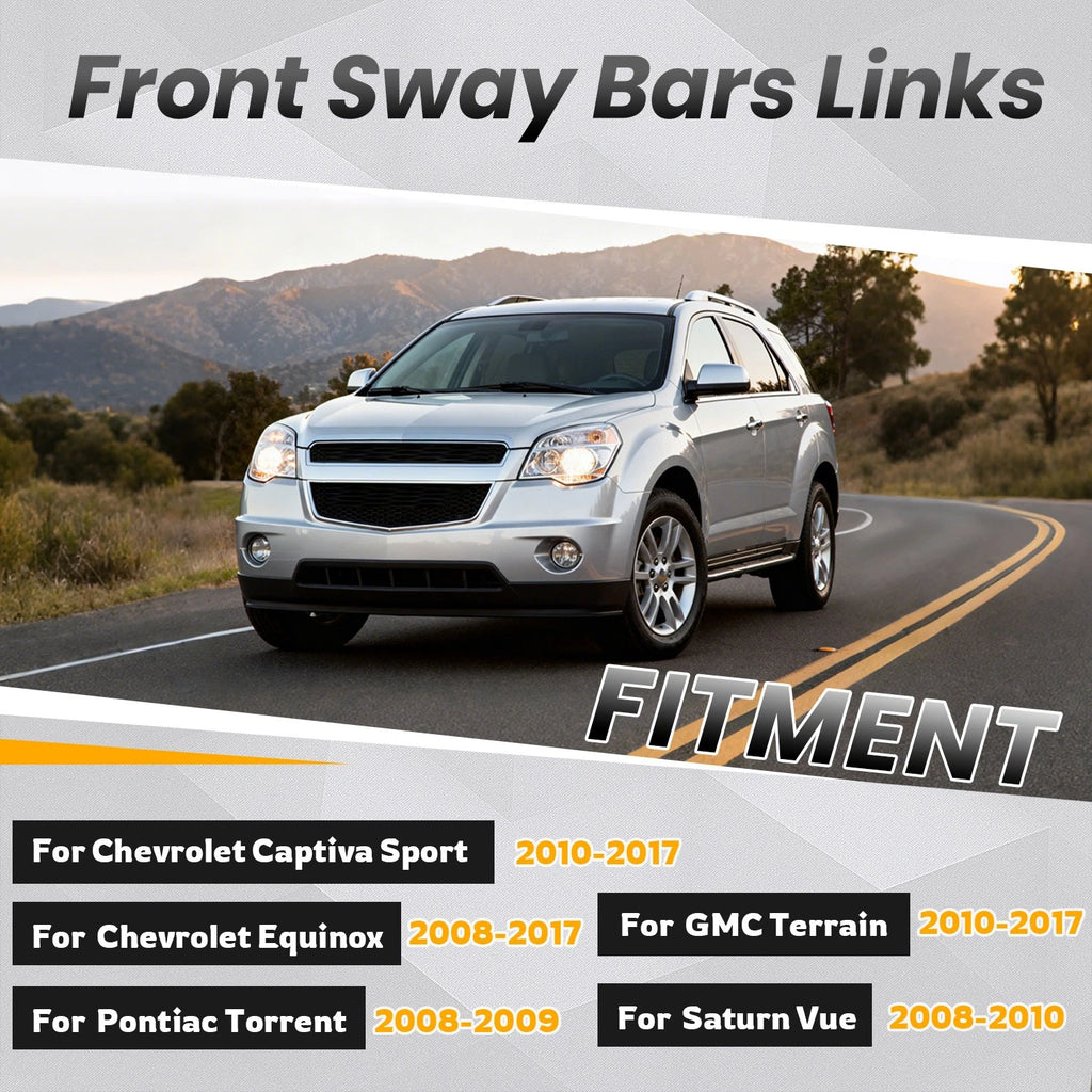 2Pcs Front Stabilizer Sway Bar End Links for Chevy Equinox/GMC Terrain (2008–2017)