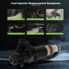 Set of 4 Fuel Injectors for Honda Civic Acura RSX TSX (2001–2006) 16450-RBB-003