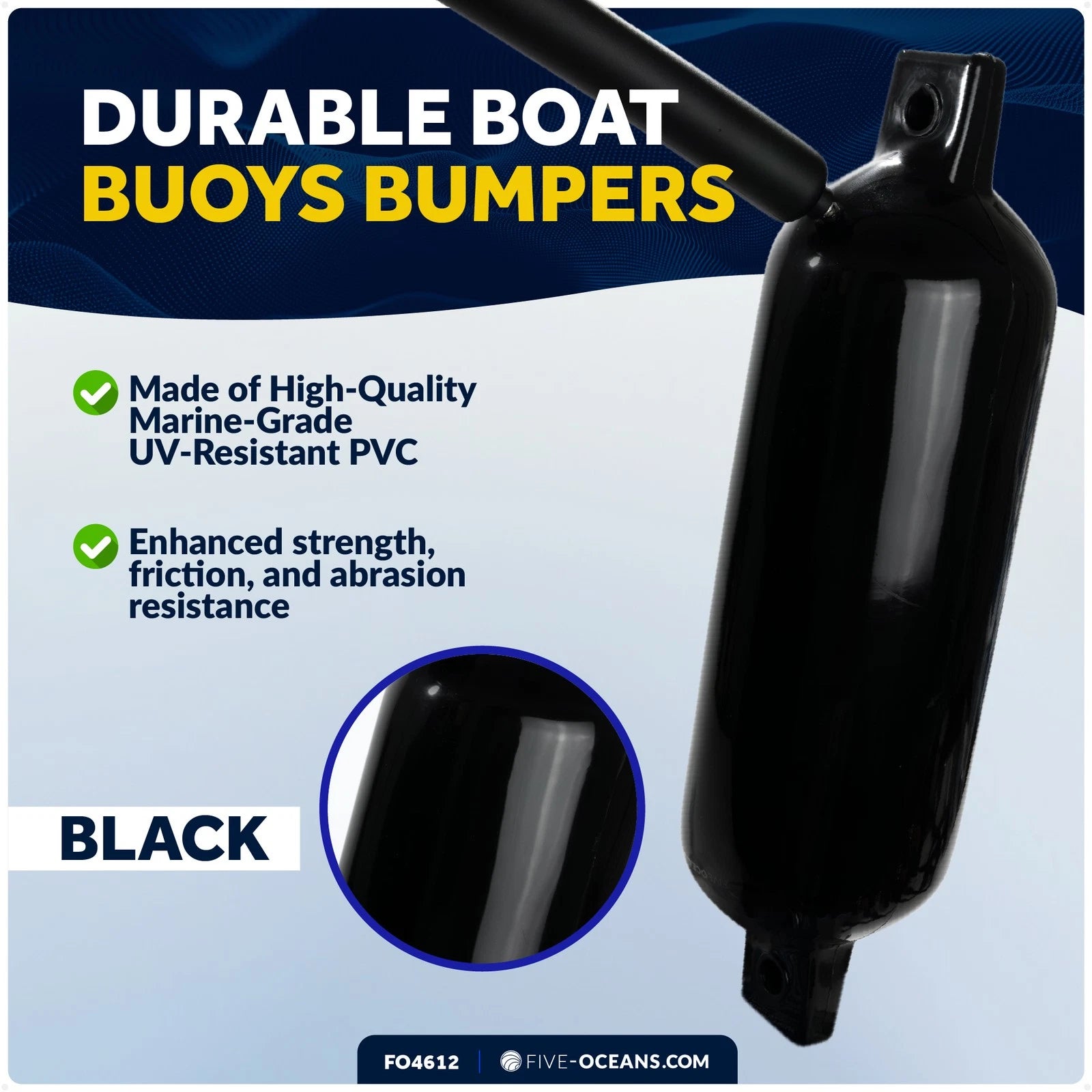 Boat Fenders for Inflatable Boats (5.5x20 Inch)