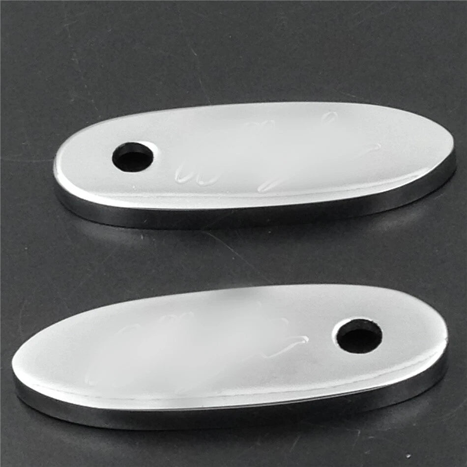 Mirror Block Off Base Plates for Kawasaki Ninja 500R, 636, ZX6R, ZX7, ZX9, 10R (1994–2009) Chrome
