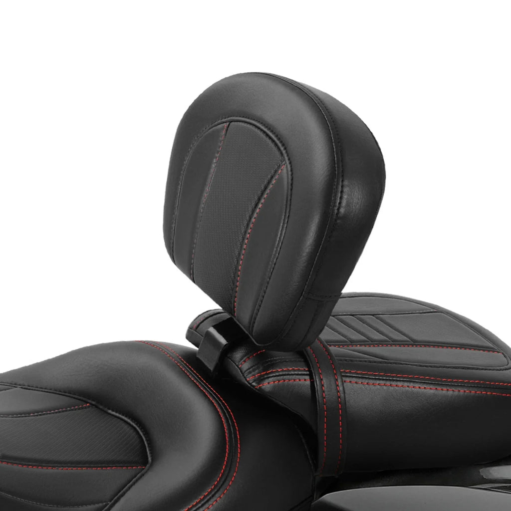 Black Front Rider Backrest for Harley Touring Road King Glide (2009-2023)