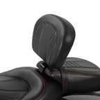 Black Front Rider Backrest for Harley Touring Road King Glide (2009-2023)