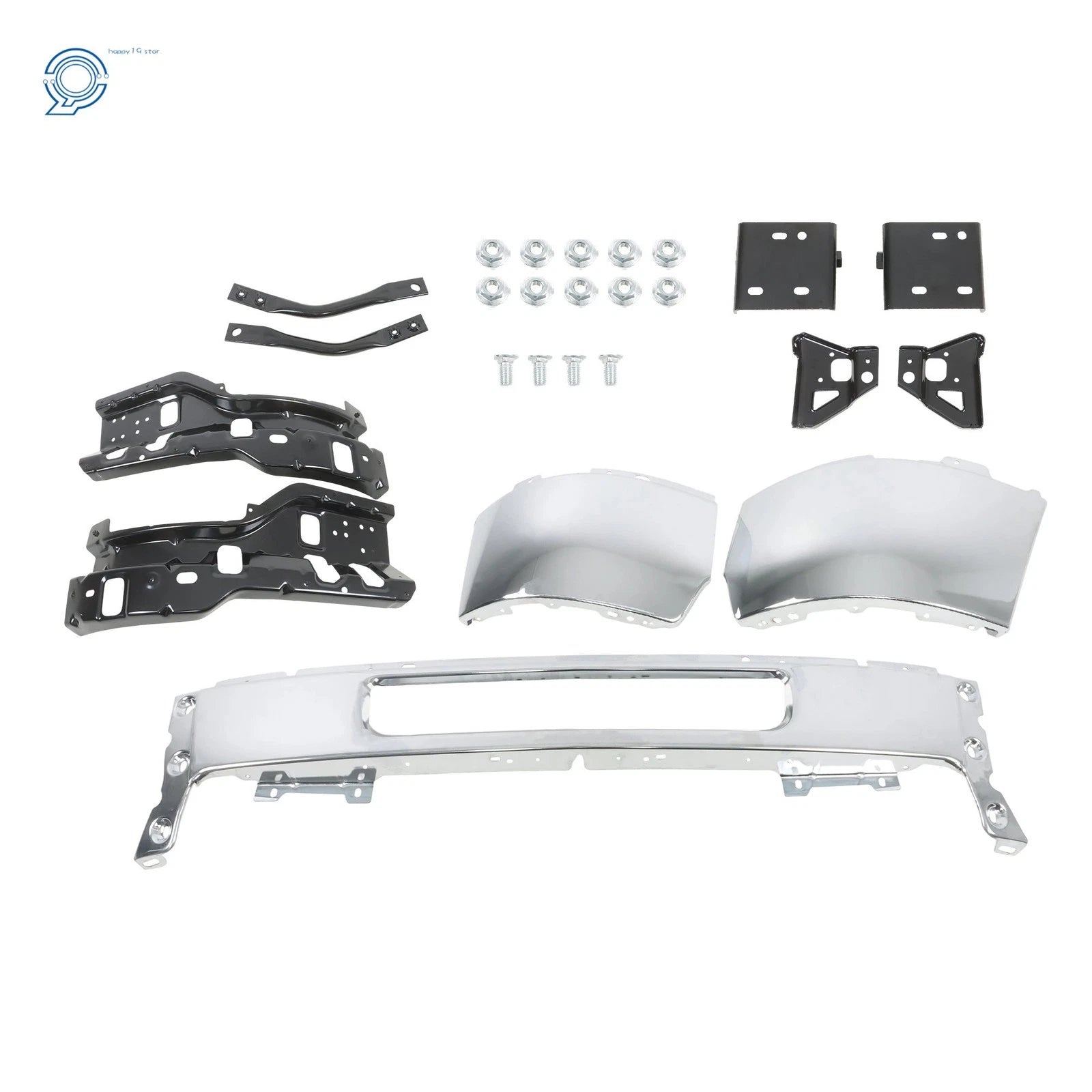 Chrome Front Bumper for Silverado 2500 (2011–2014) with 8pc Brackets