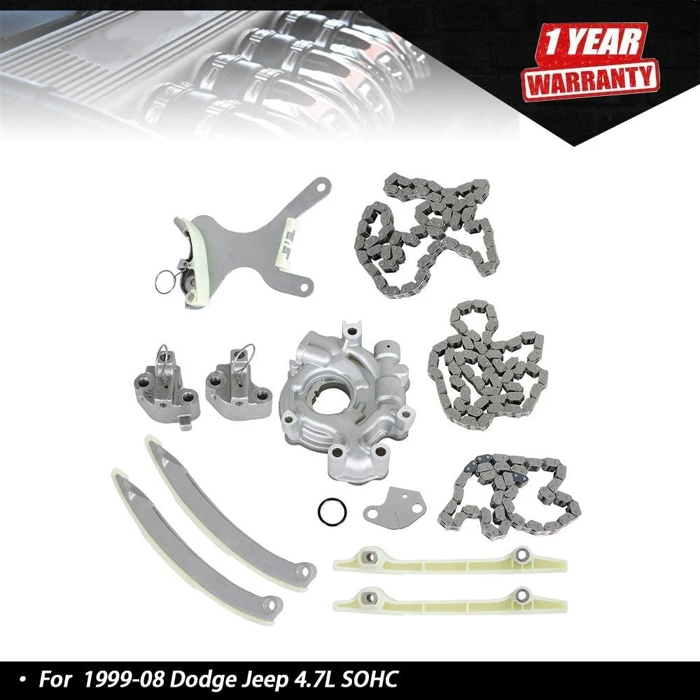 Timing Chain Oil Pump Kit for Dodge Jeep 1999–2008 4.7L SOHC