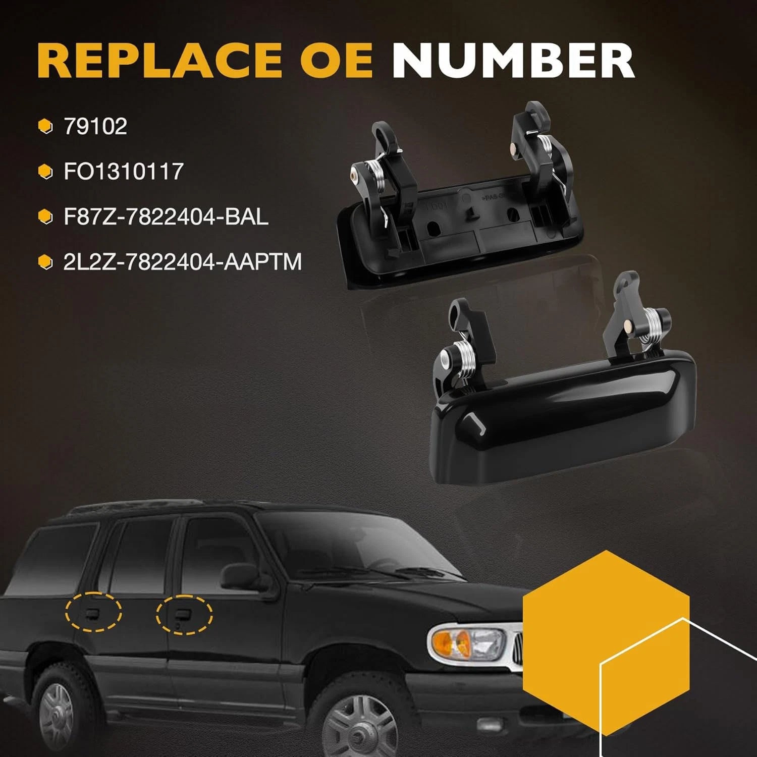 Set of 8 Door Handles for Ford Explorer Mercury (1998-2005)