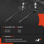 2X Front Outer Tie Rod End with Ball Joint for Ford Ranger (2019-2020)