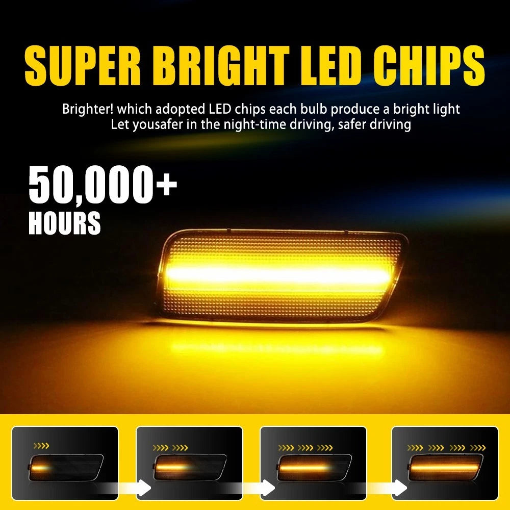 Amber LED Front Side Marker Signal Lights for VW Golf/GTI (2010–2014)