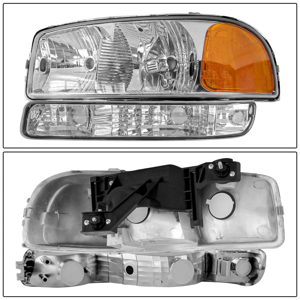 Set of 2 Halogen Headlights for GMC (1999-2007) and Yukon (2000-2006)