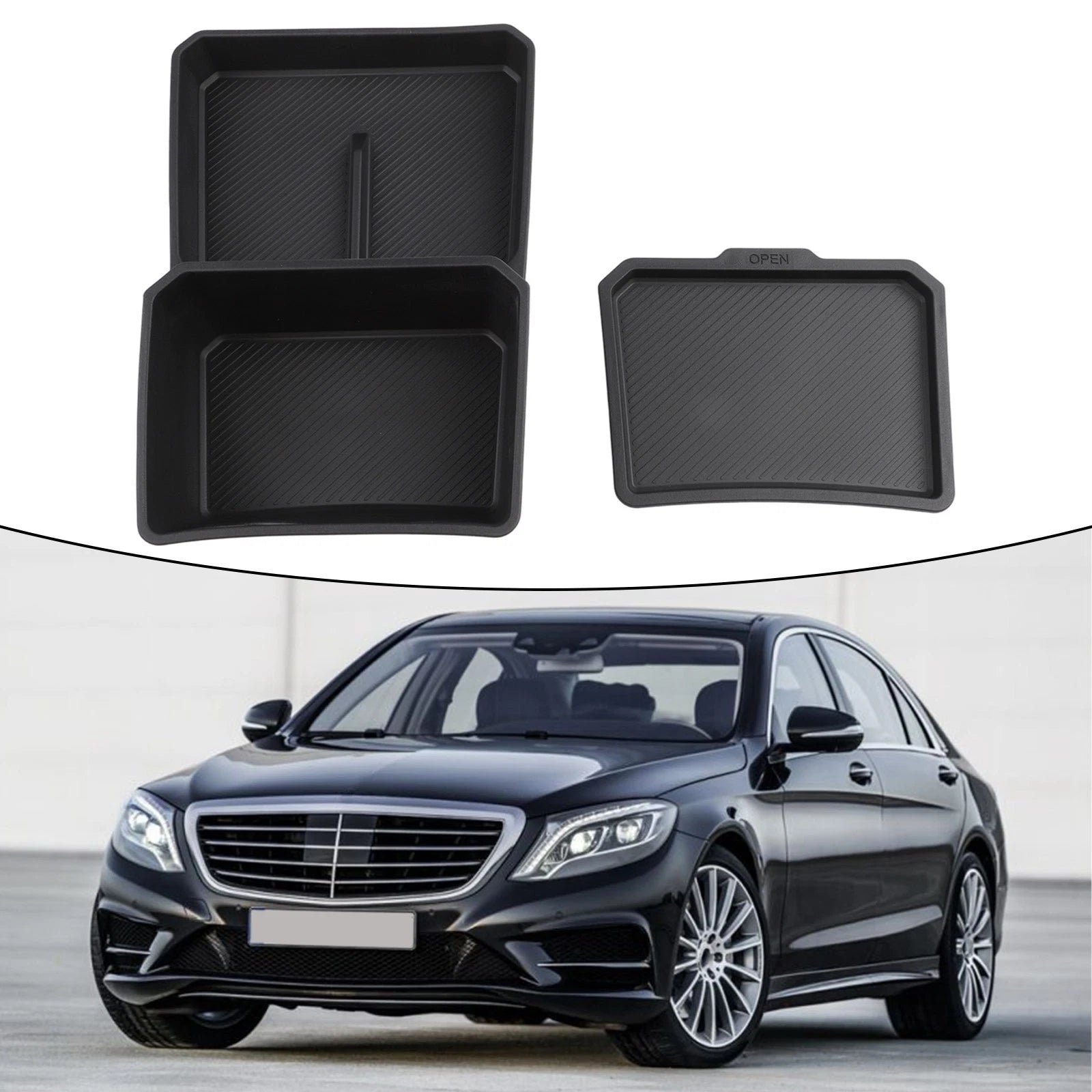 Center Console Storage Box for Kia EV3 (2024–2025) TPE Double Compartment
