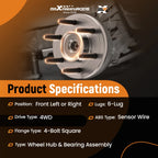 Front Wheel Hub Assembly for Ford Expedition 4WD (2003–2006) 7L342B663AB
