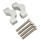 Silver Handlebar Risers Lift Clamp Adapters for BMW S1000XR (2020-2023)