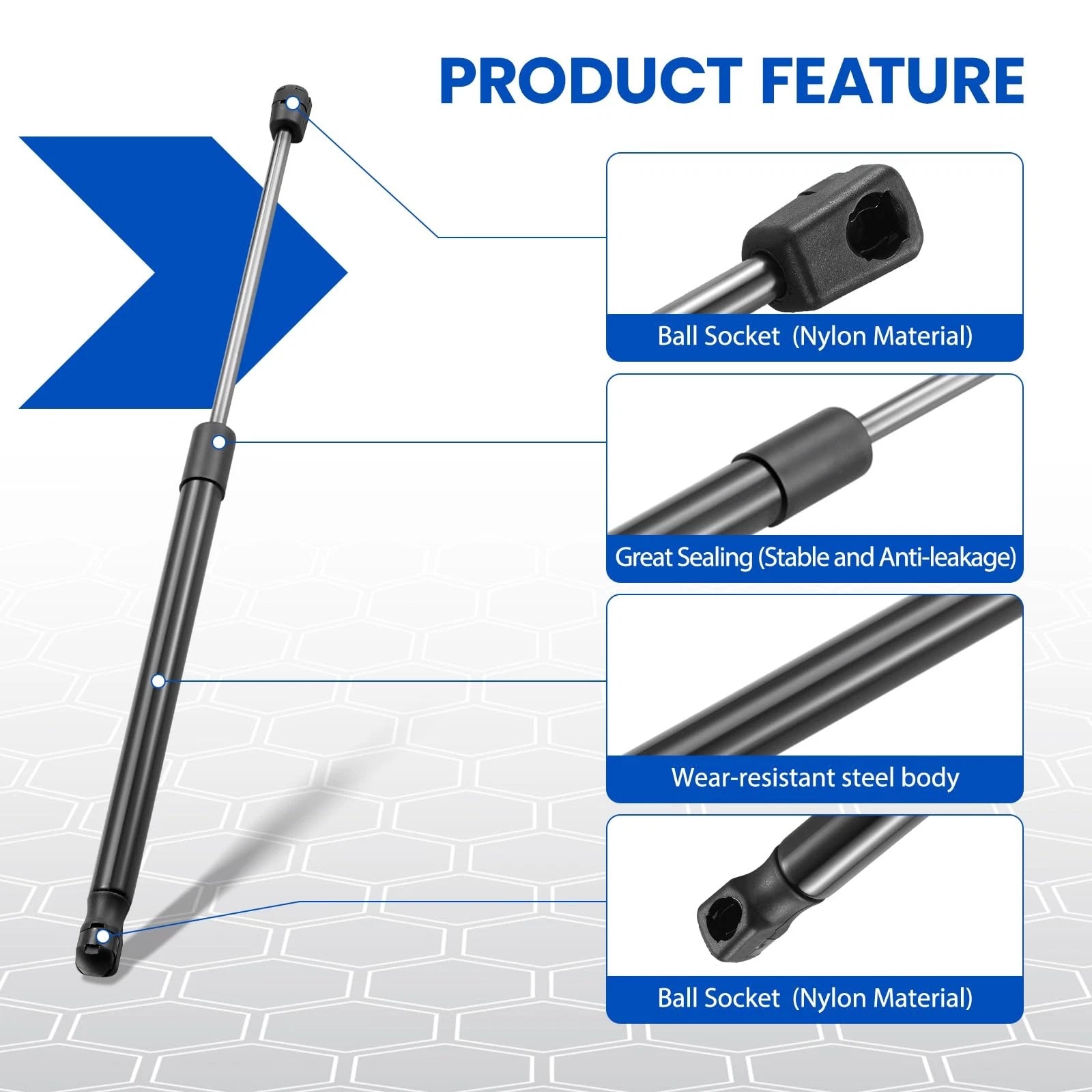 Pair Rear Hatch Lift Supports Shock Struts for Hyundai Accent (2012–2017)
