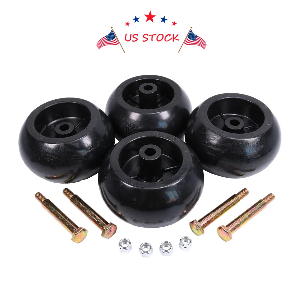 Set of 4 Mower Deck Wheels Bolts for RZT50 RZT54 LT1050 SLT1554