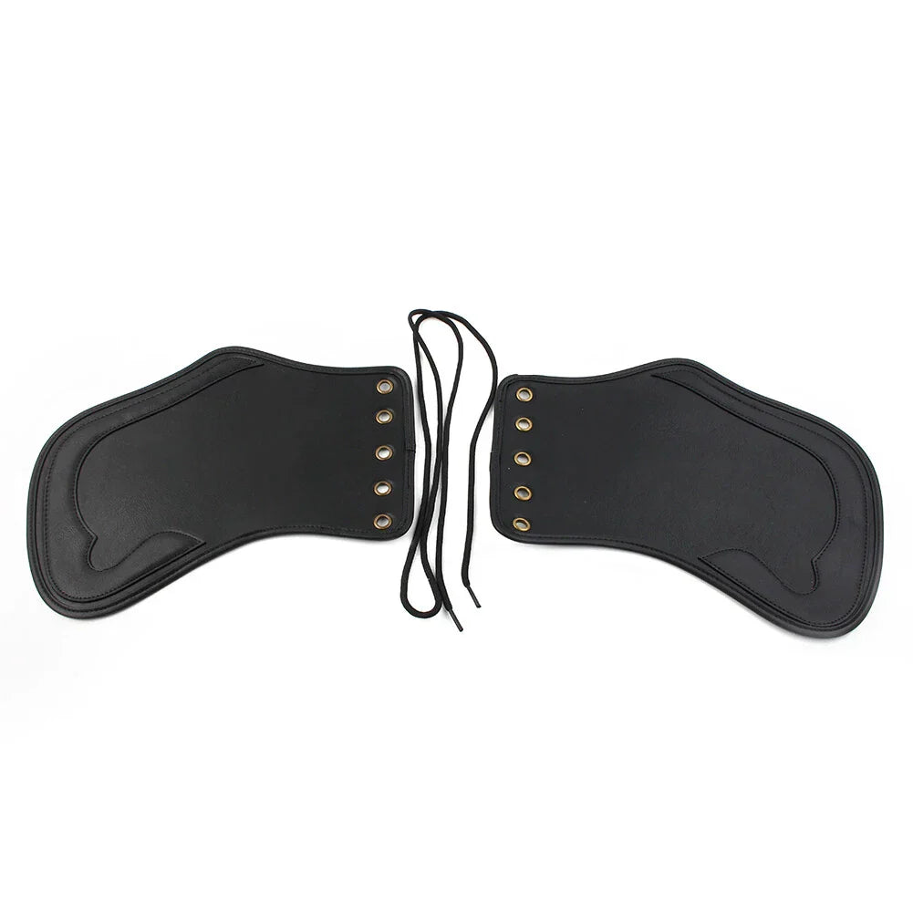 Black Leather Heat Saddle Shield Deflector for Harley Sportster