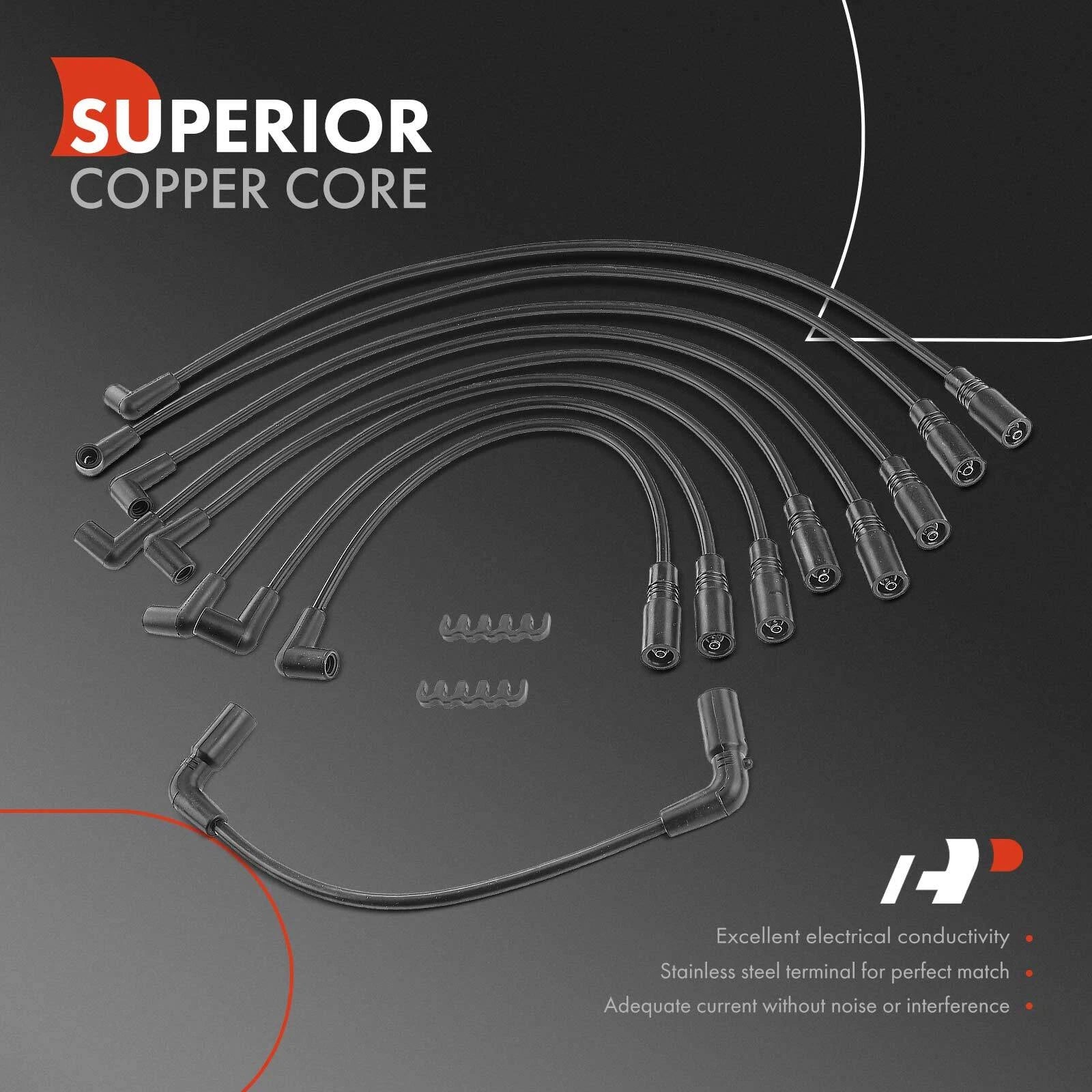 9x Spark Plug Wire Set for Chevrolet Tahoe (1996-2000)