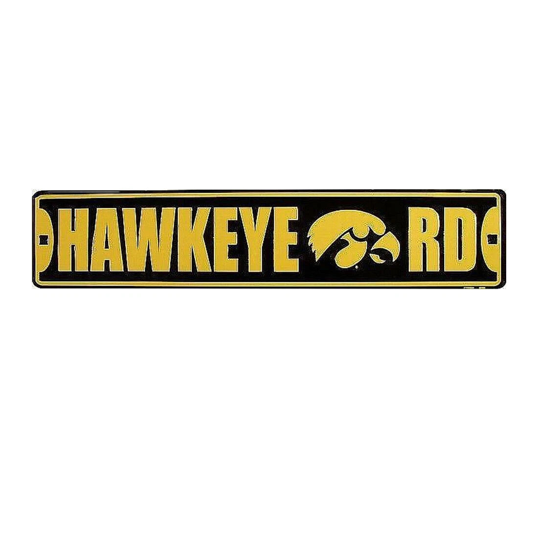 24" x 5" Embossed Aluminum Street Sign for Iowa Hawkeye