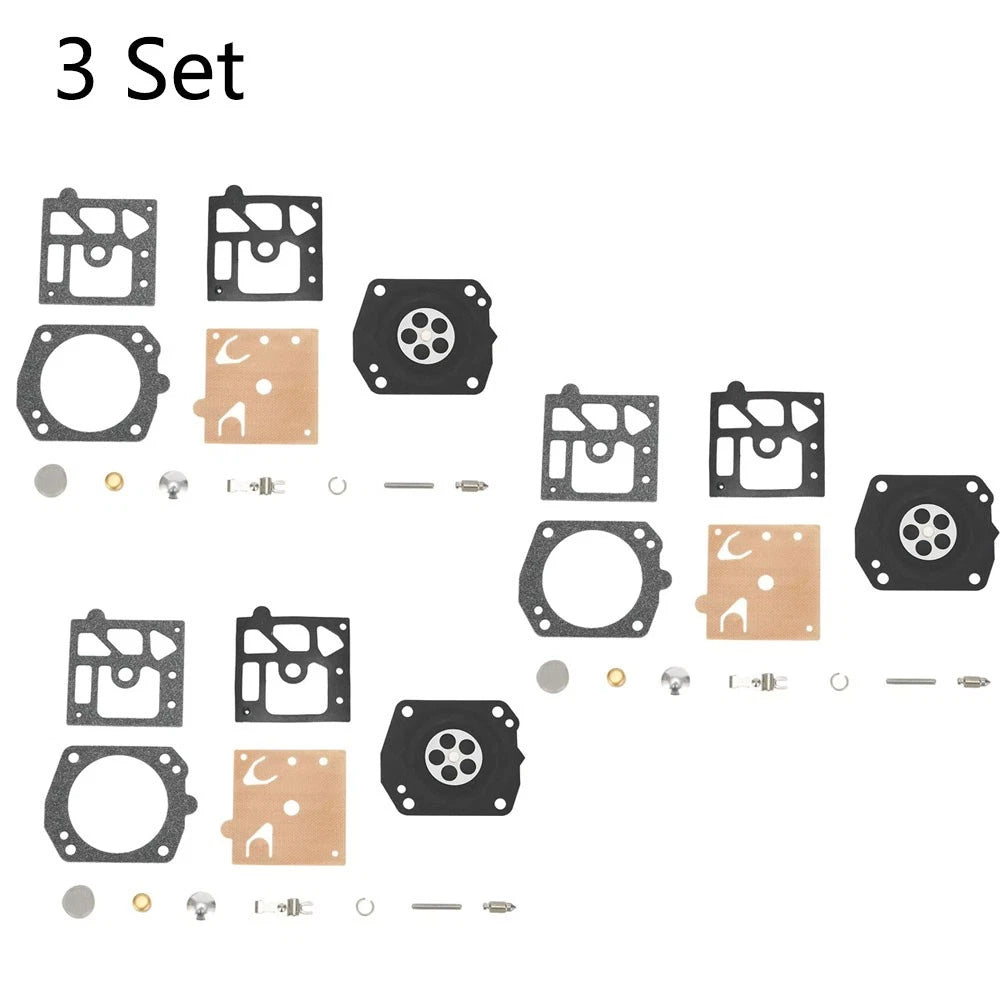 Set of 3 Carburetor Repair Kits for Walbro K22-HDA Chainsaw