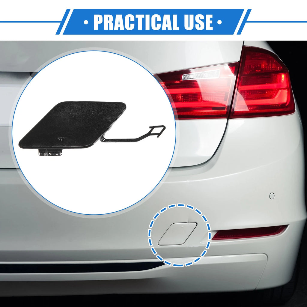 Tow Hook Eye Hole Cover Cap for BMW 3 F30 (2012–2015) Black