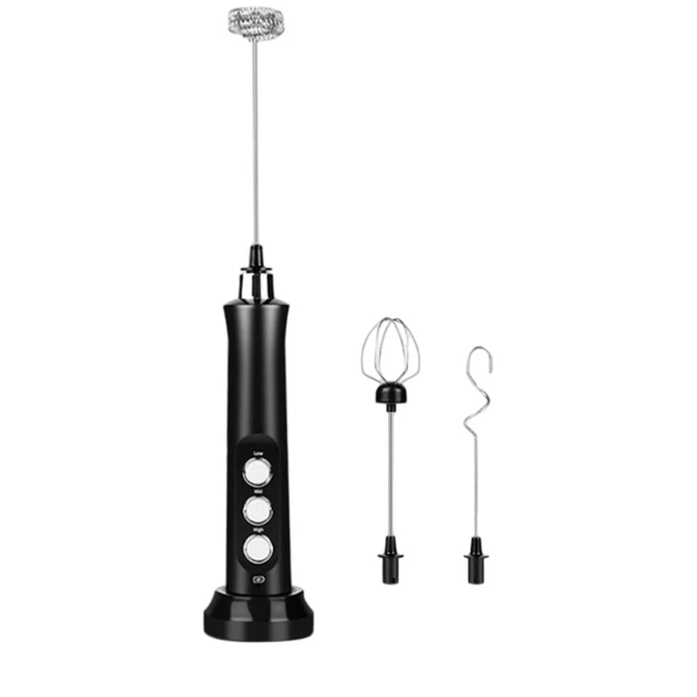 Electric Whisk for Creamy Milk Foam (USB Powered, Adjustable Speeds)