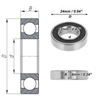 Deep Groove Ball Bearing P5 for Scooter Skateboard Wheel (12x24x6mm)