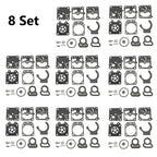 Set of 8 Carburetor Rebuild Kits for Walbro K10-WZ K1-WZ WZ