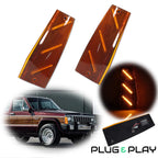 2X Yellow Amber LED Front Vertical Side Markers for Jeep Cherokee XJ