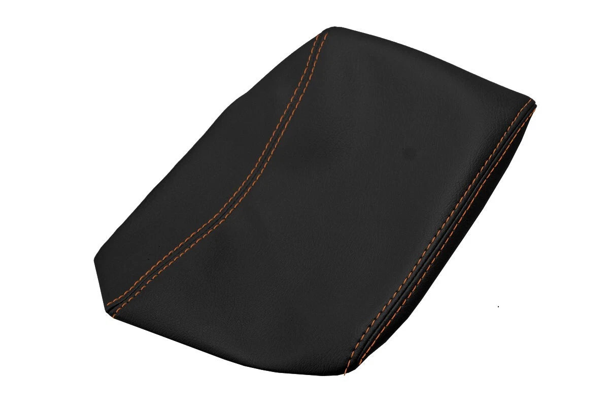 Leather Console Lid Armrest Cover for Acura Integra (1994–2001) Orange Stitch