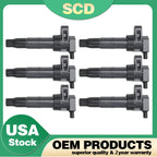 Set of 6 Ignition Coils for Hyundai Santa Fe, Kia Sedona (2006–2018) UF546