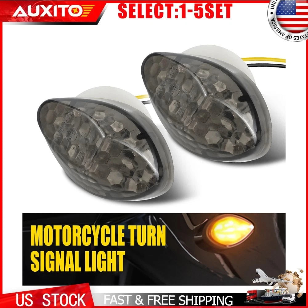 LED Turn Signal Indicators for Sports Motorcycle Dirt Bike (2-10X)