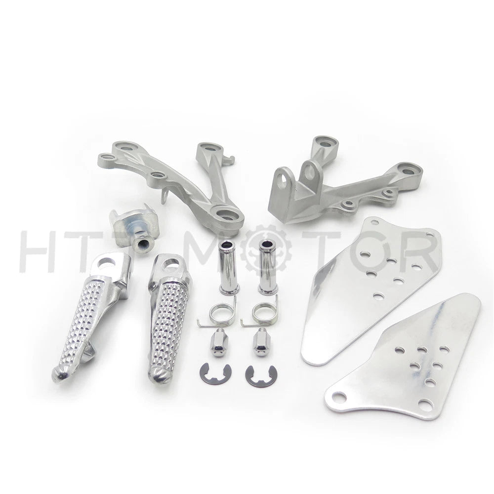 Front Rider Foot Rest Pegs Brackets for Kawasaki ZX-6R (2009–2011)