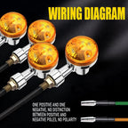 Set of 4 Chrome Motorcycle Turn Signal Bullet Blinker Lights for Motorcycles