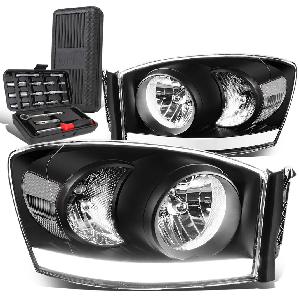 LED DRL Headlight for Dodge Ram 1500 (2006–2009) + Tool Box