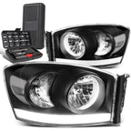 LED DRL Headlight for Dodge Ram 1500 (2006–2009) + Tool Box