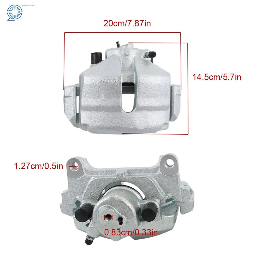 2X Front Brake Caliper with Bracket for Volkswagen Jetta (2005-2014)