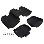 Set of 4 Black TPE Rubber All Weather Floor Mats for Honda (2015–2020)